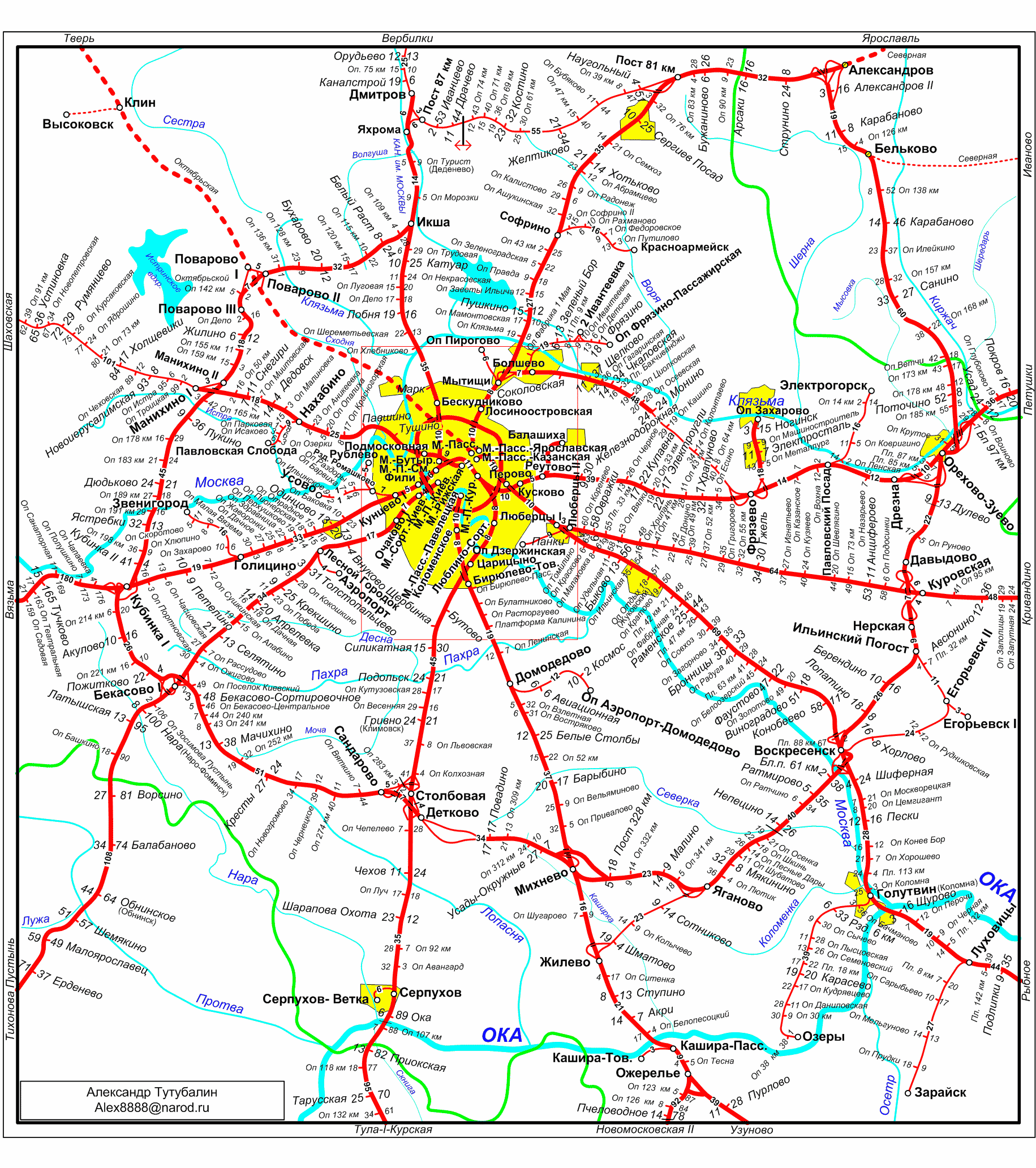Карта Железных Дорог Республики Беларусь